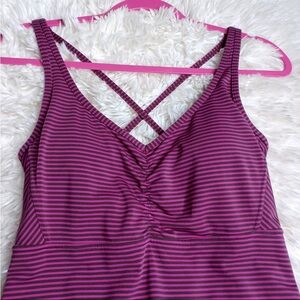 PrAna Purple Striped Tank Top
